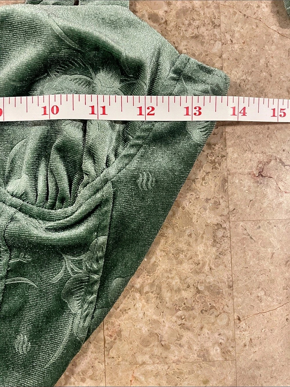 Fairycore Baddie CIDER Green Floral Embossed Sage Velvet Corset Top  M - Picture 9 of 9